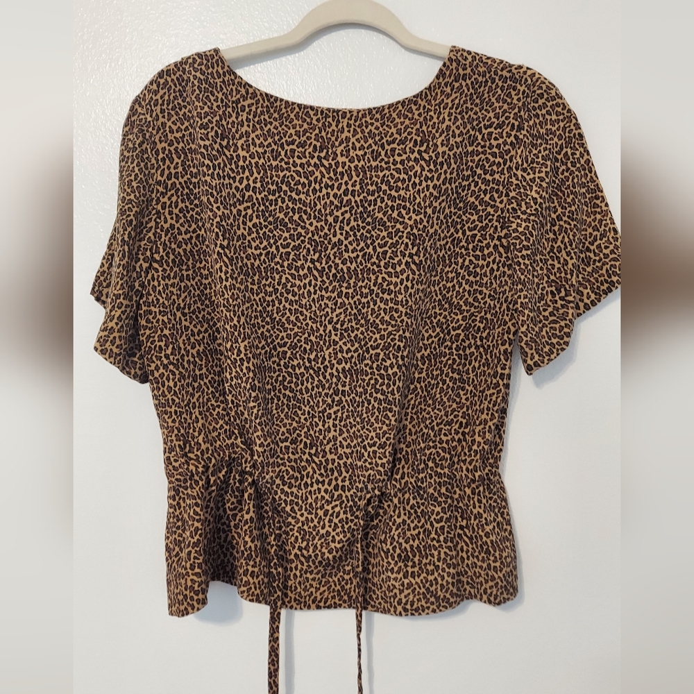 Annie Alexander Animal Print 100% Silk Vintage Blouse - Picture 6 of 7